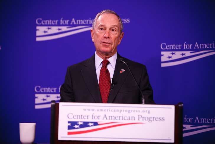 Michael Bloomberg addressing the Center for American Progress